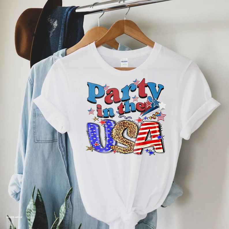 Party in the USA Patriotic Sublimation png, Retro Party in the USA T Shirt png, 4th of July Sublimation Design PNG