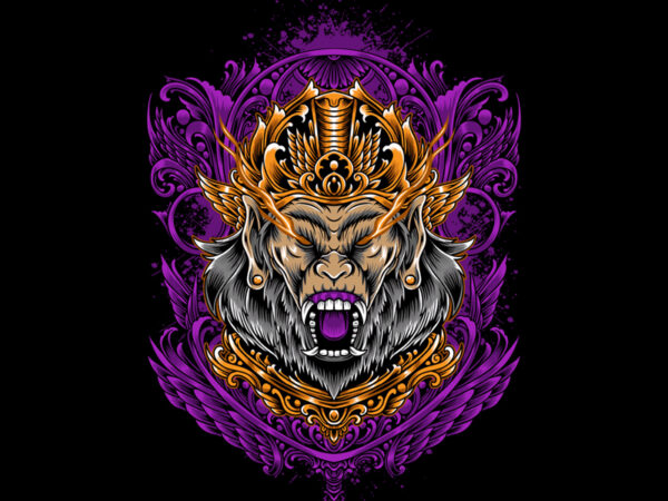 Monkey king t shirt designs for sale