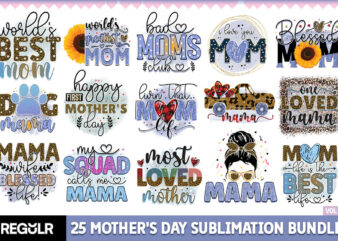 Mother’s Day Sublimation Bundle t shirt designs for sale