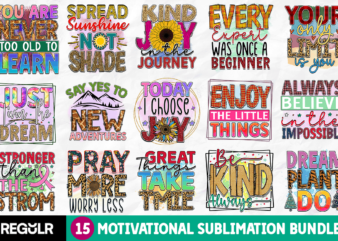 Motivational Sublimation Bundle t shirt designs for sale