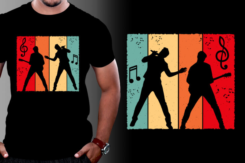 Retro Vintage Sunset T-Shirt Graphic Bundle