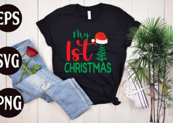 My 1st Christmas T shirt design, My 1st Christmas SVG design, christmas svg mega bundle ,130 christmas design bundle , christmas svg bundle , 20 christmas t-shirt design , winter