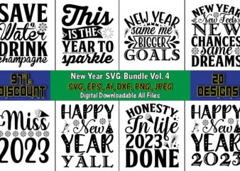 Happy New Year SVG, New year SVG, New year shirt SVG, Happy New year stacked words,New Years SVG Bundle, New Year’s Eve Quote, Cheers 2023 Saying, Nye Decor, Happy New graphic t shirt