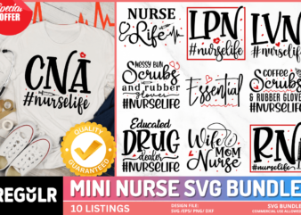 Mini Nurse Svg Bundle