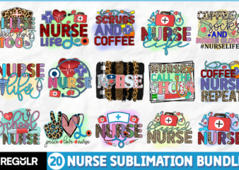Nurse Sublimation Bundle T shirt vector artwork