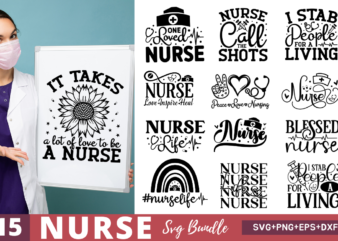 Nurse SVG Bundle T shirt vector artwork