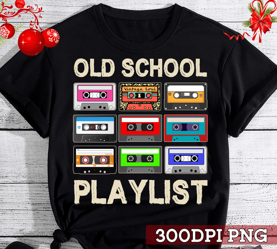 Old School Playlist Shirt, Retro 80s 90s Music Party Tee, Music Mix ...
