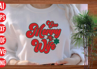 One merry wife Retro T shirt design, One merry wife SVG cut file, One merry wife SVG design, Christmas Png, Retro Christmas Png, Leopard Christmas, Smiley Face Png, Christmas Shirt