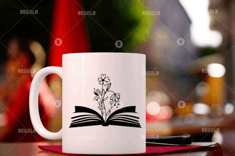 Paper Cut Open Book with Leaf SVG Bundle