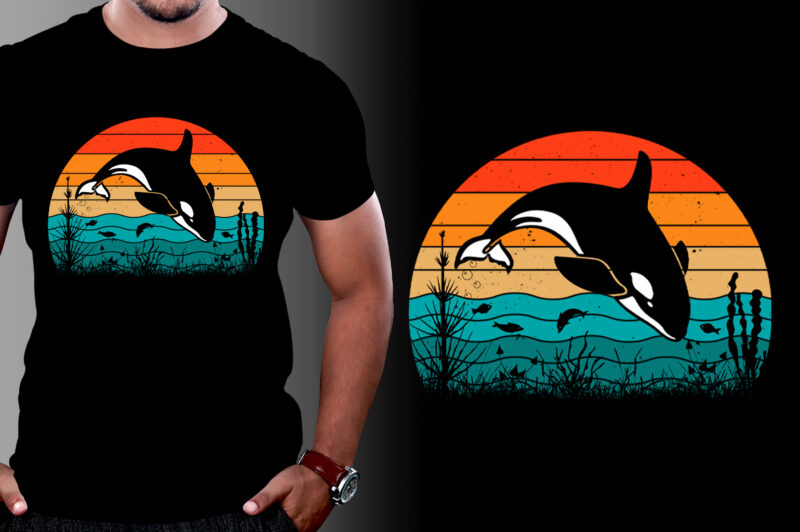 Sunset Retro Vintage T-Shirt Design Graphic Vector Background Bundle