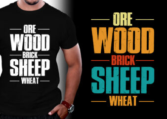 Ore Wood Brick Sheep Wheat T-Shirt Design