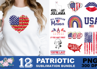 American Flag Patriotic PNG Sublimation Design