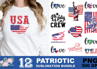 American Flag 4th of July Patriotic PNG Sublimation Design