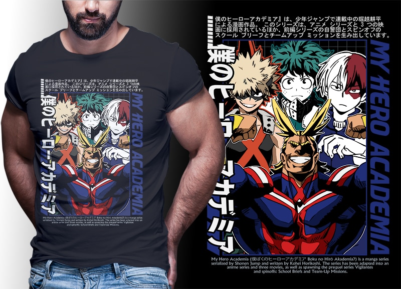 ANIME PART#5 My Hero Academia EDITION TSHIRT DESIGNS BUNDLE