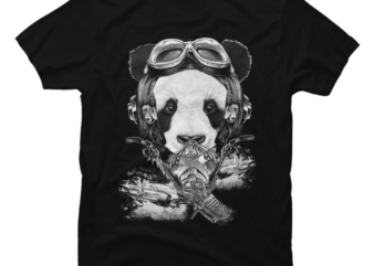 Panda Pilot world war II - Buy t-shirt designs