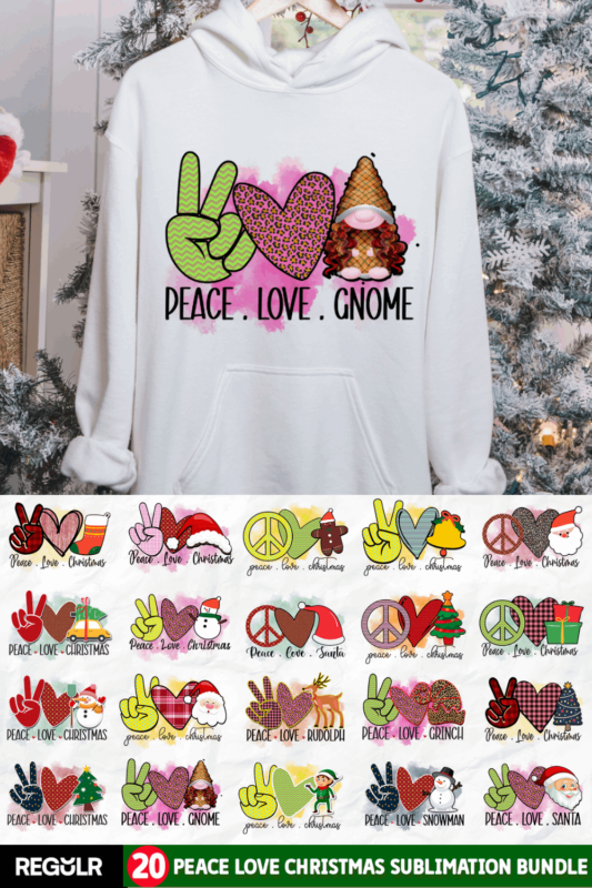 Peace Love Christmas Sublimation Bundle