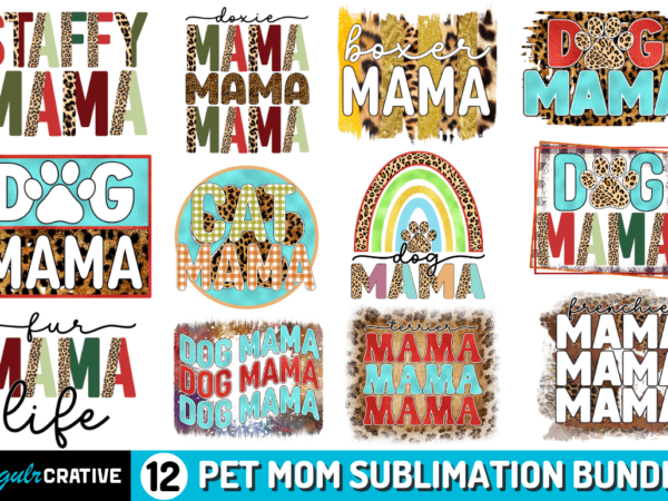 Pet sublimation bundle t shirt illustration