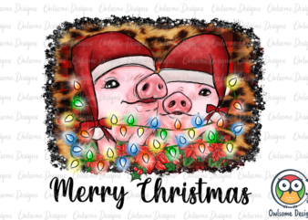 Pig Christmas PNG Sublimation
