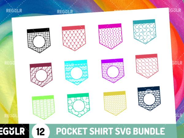 Pocket shirt svg bundle