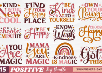 Positive Quotes SVG Bundle