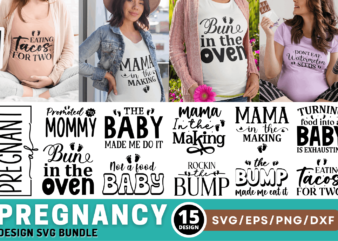 Pregnancy Svg Bundle t shirt illustration