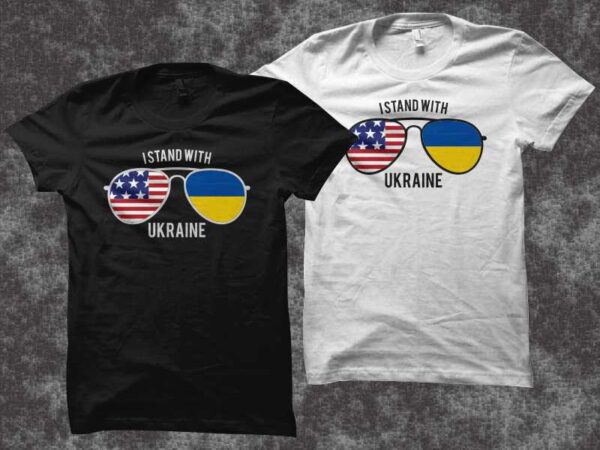 I stand with ukraine t-shirt design for commercial use