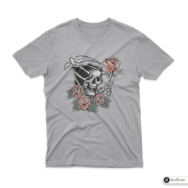Grim Reaper and Flower - Buy t-shirt designs