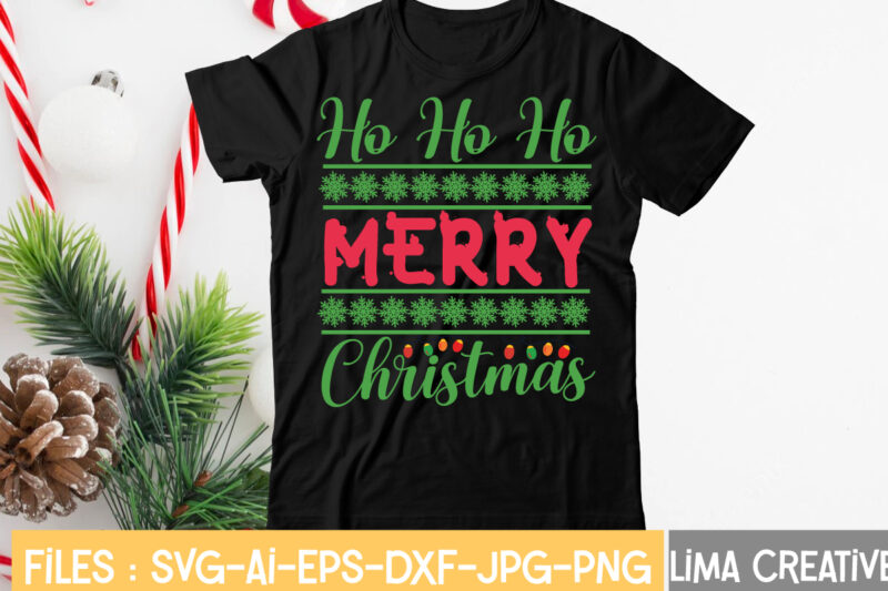 Ho Ho Ho Merry Christmas T-shirt DesignCHRISTMAS SVG Bundle, CHRISTMAS Clipart, Christmas Svg Files For Cricut, Christmas Svg Cut Files, Christmas Png Bundle, Merry Christmas Svg Merry Christmas SVG, christmas