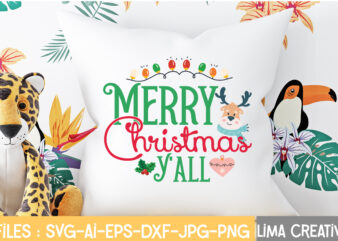 Merry Christmas Y’all T-shirt Design,Christmas SVG Bundle, Christmas SVG, Merry Christmas SVG, Christmas Ornaments svg, Winter svg, Santa svg, Funny Christmas Bundle svg Cricut CHRISTMAS SVG Bundle, CHRISTMAS Clipart, Christmas