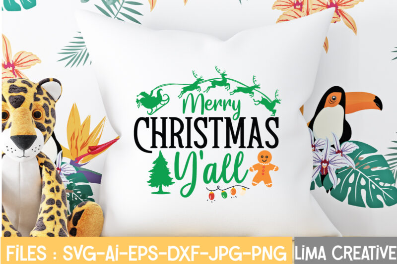 Merry Christmas Y'all T-shirt Design,Christmas SVG Bundle, Christmas SVG, Merry Christmas SVG, Christmas Ornaments svg, Winter svg, Santa svg, Funny Christmas Bundle svg Cricut CHRISTMAS SVG Bundle, CHRISTMAS Clipart, Christmas