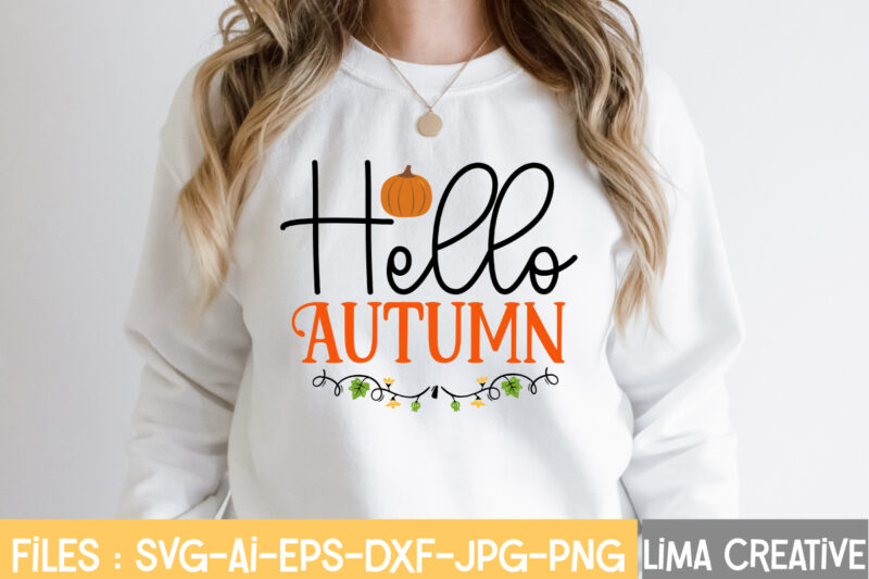 hello Autumn T-shirt Design,fall t-shirt design, fall t-shirt designs, fall t shirt design ideas, cute fall t shirt designs, fall festival t shirt design ideas, fall harvest t shirt designs,