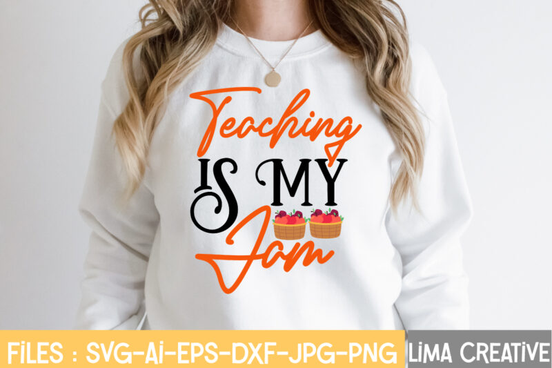 Teaching Is My Jam T-shirt Design,fall t-shirt design, fall t-shirt designs, fall t shirt design ideas, cute fall t shirt designs, fall festival t shirt design ideas, fall harvest t