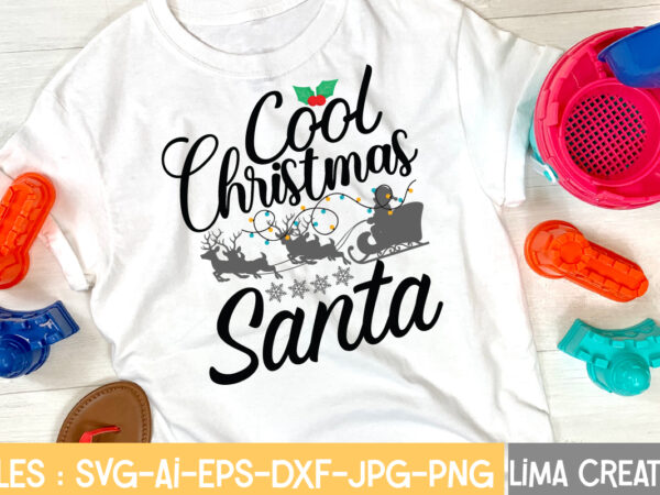 Cool christmas santa t-shirt design,christmas svg bundle, christmas clipart, christmas svg cricut files , christmas svg cut files my 1st christmas svg, baby first christmas santa claus hat sublimation shirt