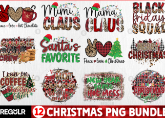 Christmas Sublimation Bundle t shirt vector file