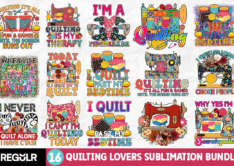 Quilting Lovers Sublimation Bundle t shirt illustration
