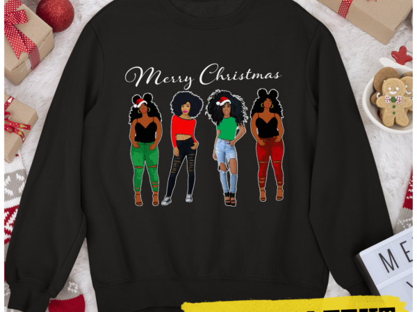Rd black african american santa apparel christmas melanin women shirt t shirt design online