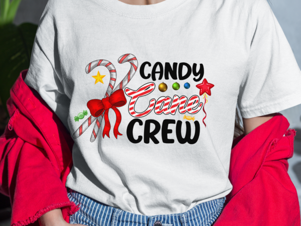 Rd candy cane crew funny christmas candy lover x-mas shirt t shirt design online