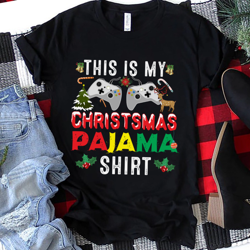 RD Christmas Boys Men Video Gamer This Is My Christmas Pajama Shirt