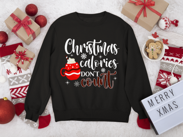 Rd christmas calories don’t count shirt, christmas santa shirt, funny christmas shirt, funny quotes shirt, holiday shirt