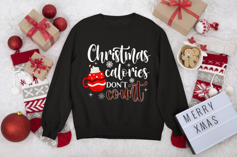 RD Christmas Calories Don’t Count Shirt, Christmas Santa Shirt, Funny Christmas Shirt, Funny Quotes Shirt, Holiday Shirt