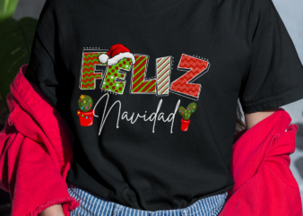 RD Feliz Navidad Cactus Spanish Christmas Matching Shirt, Christmas Cactus Shirt, Christmas Gifts t shirt design online