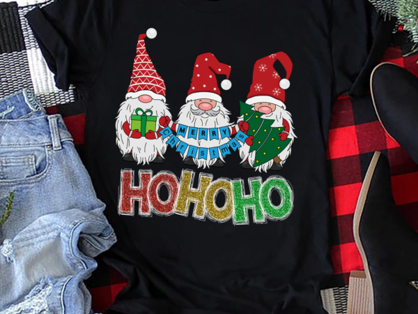 Rd gnome christmas shirt, hohoho santa gnomes, gnomes shirt t shirt design online