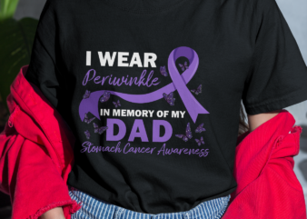 RD I Wear Periwinkle In Memory Of My Dad Stomach Cancer Shirt