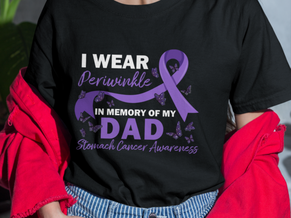 Rd i wear periwinkle in memory of my dad stomach cancer shirt t shirt design online