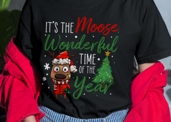 RD It_s The Moose Wonderful Time of the Year Christmas Holiday Shirt