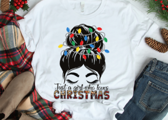 RD Just A Girl Who Loves Christmas, Merry Christmas Shirt