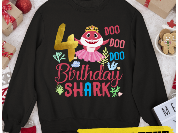 Rd kids baby shark t shirt 4th birthday gift 4 years old shirt