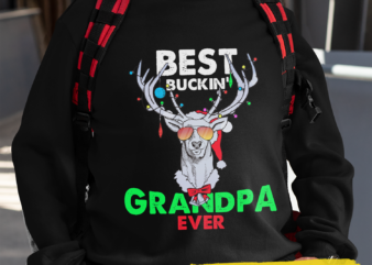 RD Personalized Grandpa Christmas Shirt, Best Bukin Grandpa Ever, Christmas Gift
