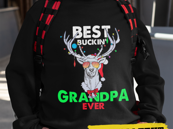 Rd personalized grandpa christmas shirt, best bukin grandpa ever, christmas gift t shirt design online