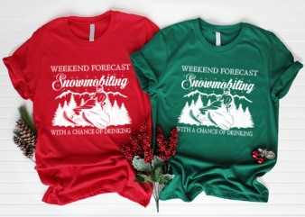 RD Snowmobile Weekend Forecast Winter Sports Vintage Motor Sled Shirt